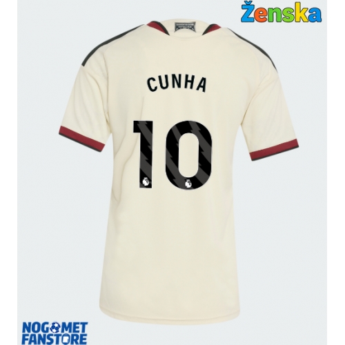 Manchester United Matheus Cunha #10 Rezervni Dres za Ženska 2026-27 Kratak Rukav